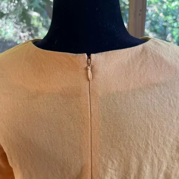 Ann Taylor Women's Mustard Yellow Peplum Waist Top Size S - Picture 8 of 10